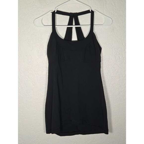 Lululemon Shirt Women 6 Black Scoop Me Up Tank Luxtreme Built In Bra W1A33S - Picture 1 of 6